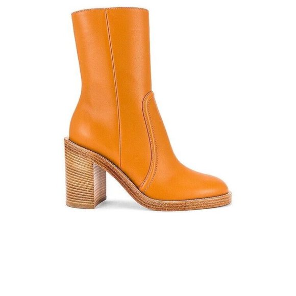 Gianvito Rossi Leather Ankle Boots Sienna Brown Leather - Picture 1 of 11